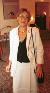 Russian TV presenter Vladimir Molchanov's wife Consuela Sigura in Dipclub during Svetlana Bezrodnaya's party. 2006. Moscow. Russia